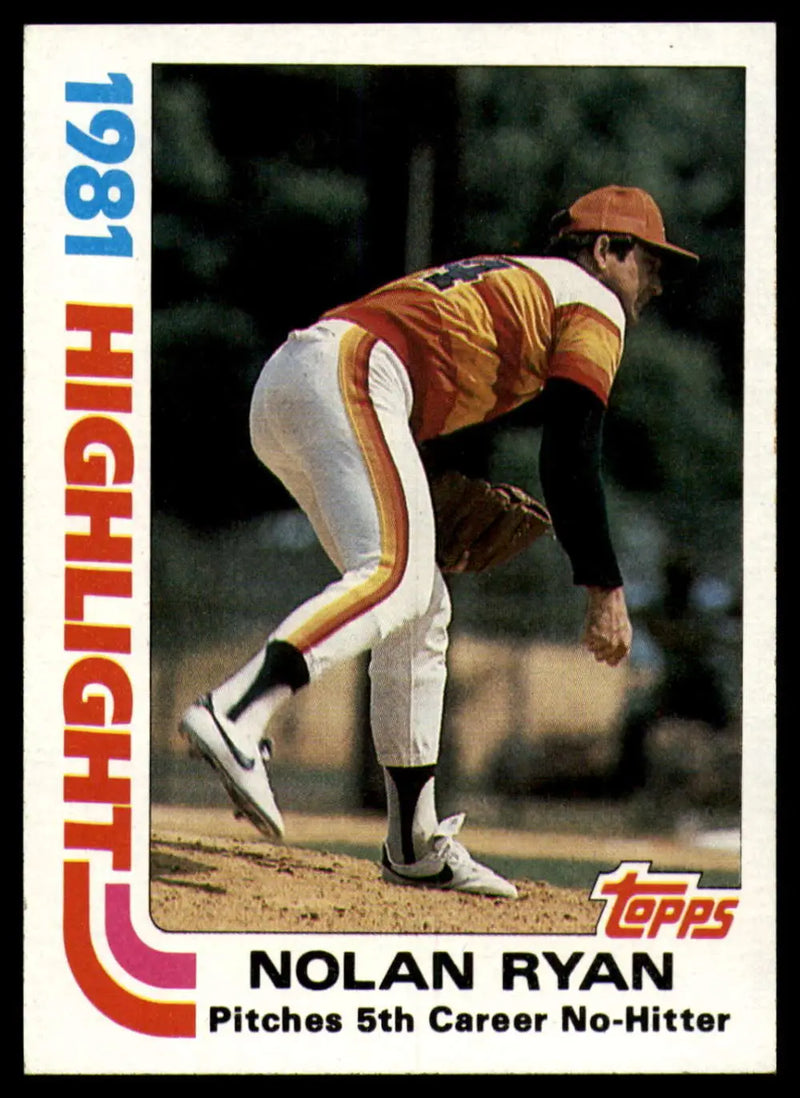 1982 Topps #5 Nolan Ryan EX Excellent Houston Astros Baseball Card - Baseball Card Single