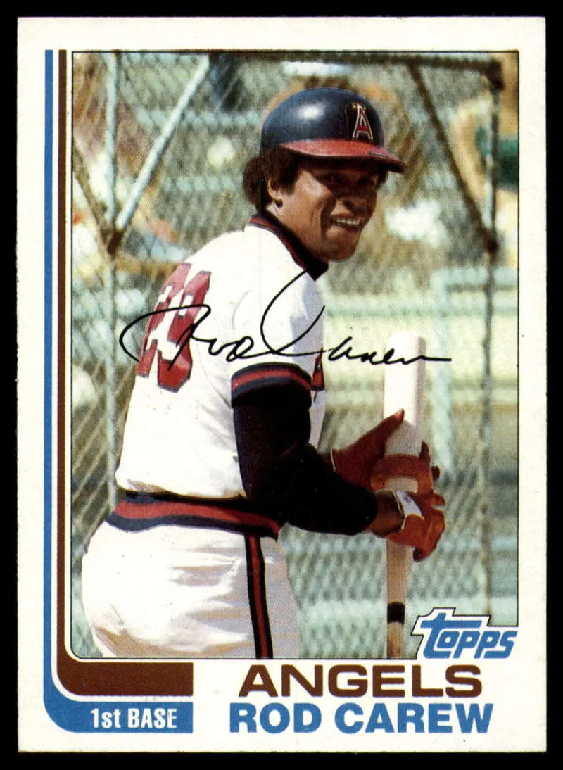 1982 Topps #500 Rod Carew EX Excellent California Angels Baseball Card - Baseball Card Single