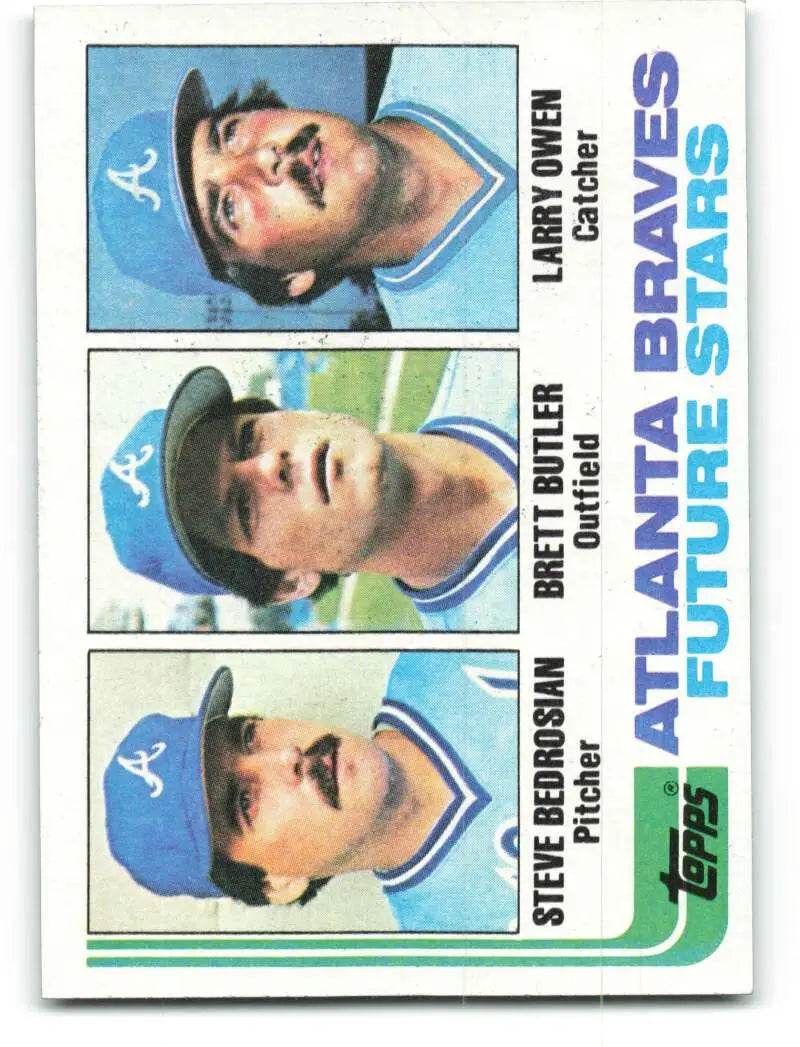 1982 Topps #502 Steve Bedrosian/Brett Butler/Larry Owen EX Excellent RC Rookie Atlanta Braves Baseball Card