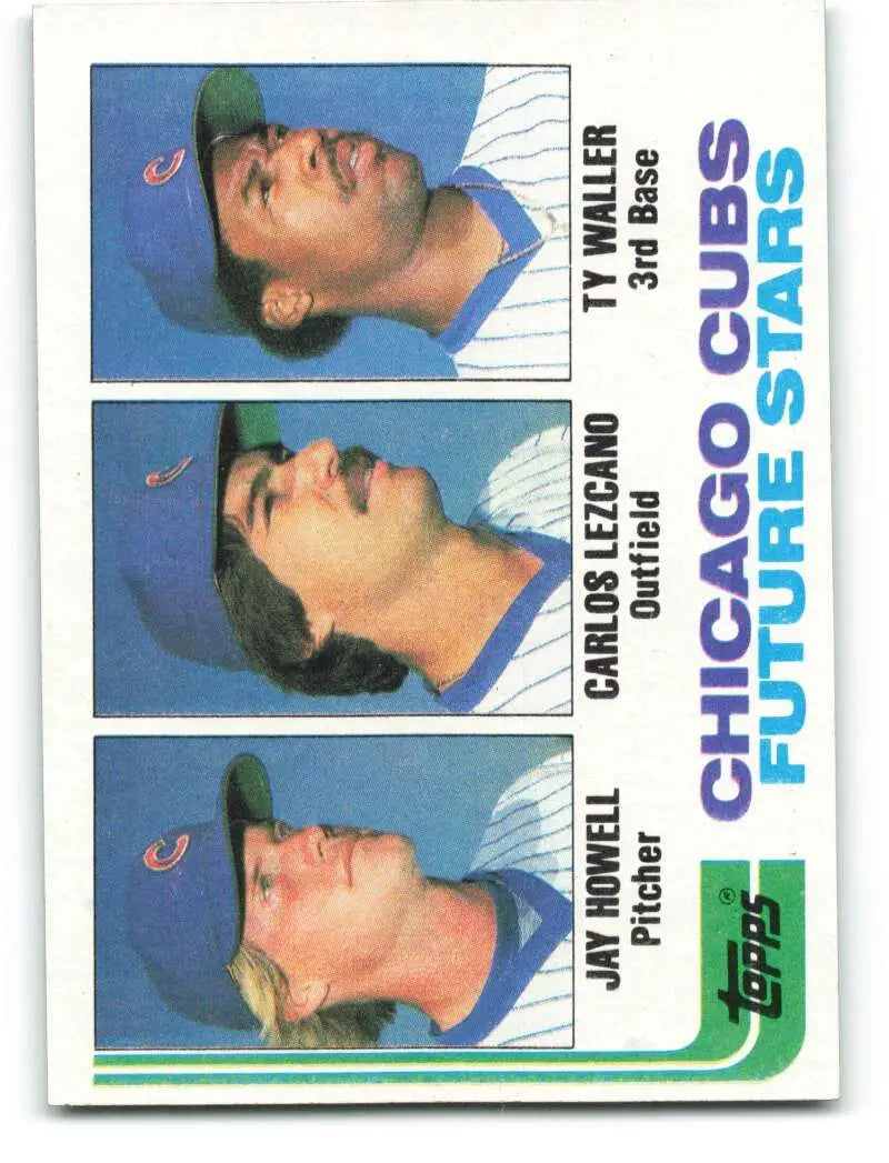 1982 Topps #51 Jay Howell/Carlos Lezcano/Ty Waller EX Excellent RC Rookie Chicago Cubs Baseball Card - Baseball Card