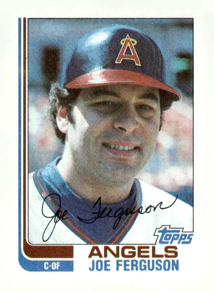 Vintage Joe Ferguson baseball card from 1982 Topps featuring Joe Ferguson in Angels uniform