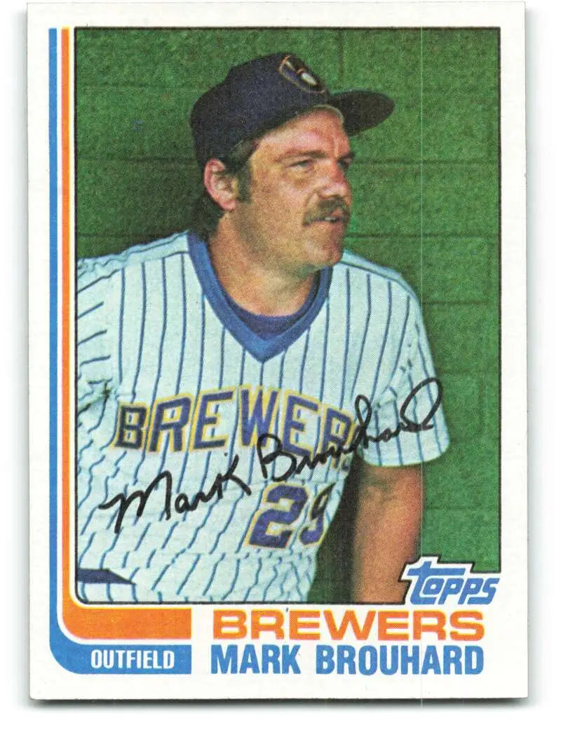 1982 Topps #517 Mark Brouhard EX Excellent RC Rookie Milwaukee Brewers Baseball Card - Baseball Card Single