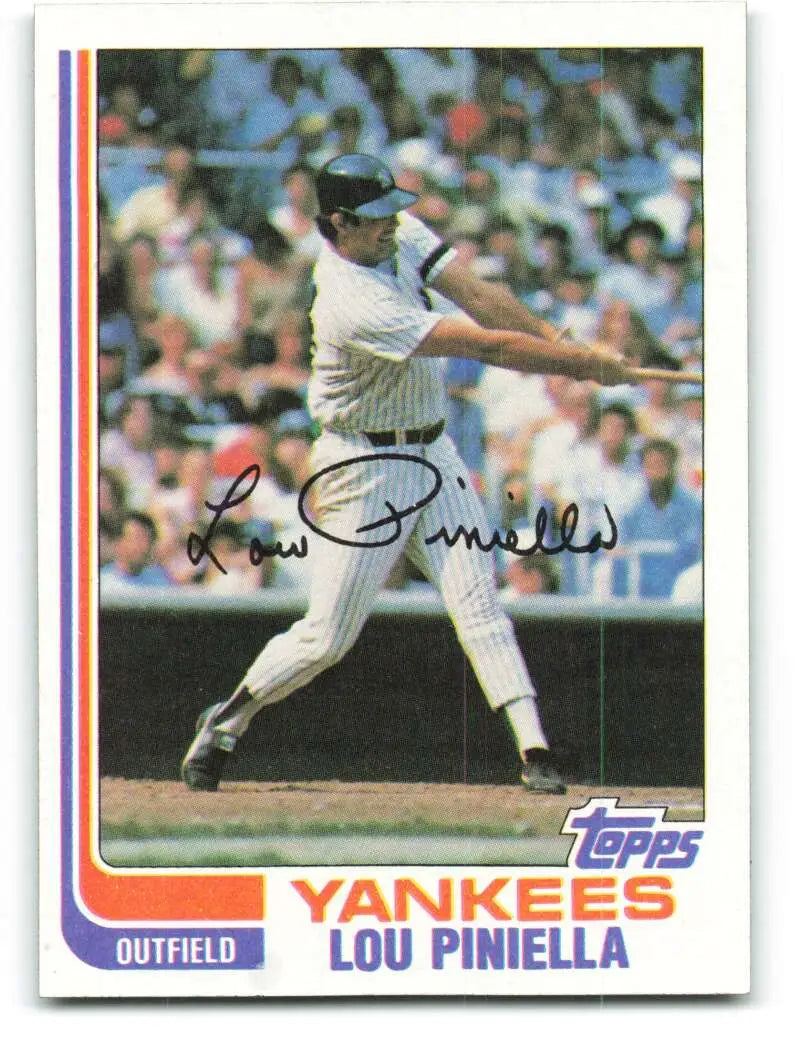 1982 Topps #538 Lou Piniella EX Excellent New York Yankees Baseball Card - Baseball Card Single