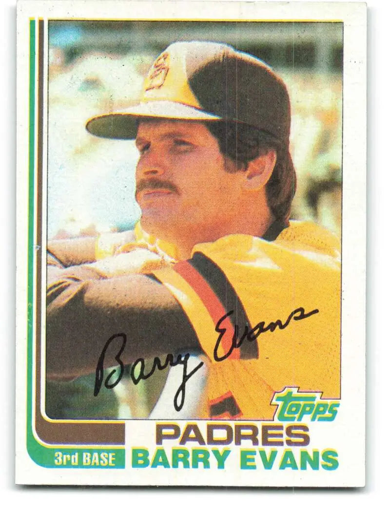 1982 Topps #541 Barry Evans EX Excellent San Diego Padres Baseball Card - Baseball Card Single