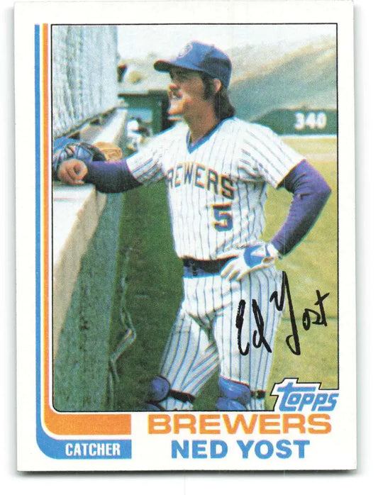 1982 Topps #542 Ned Yost EX Excellent Milwaukee Brewers Baseball Card - Baseball Card Single
