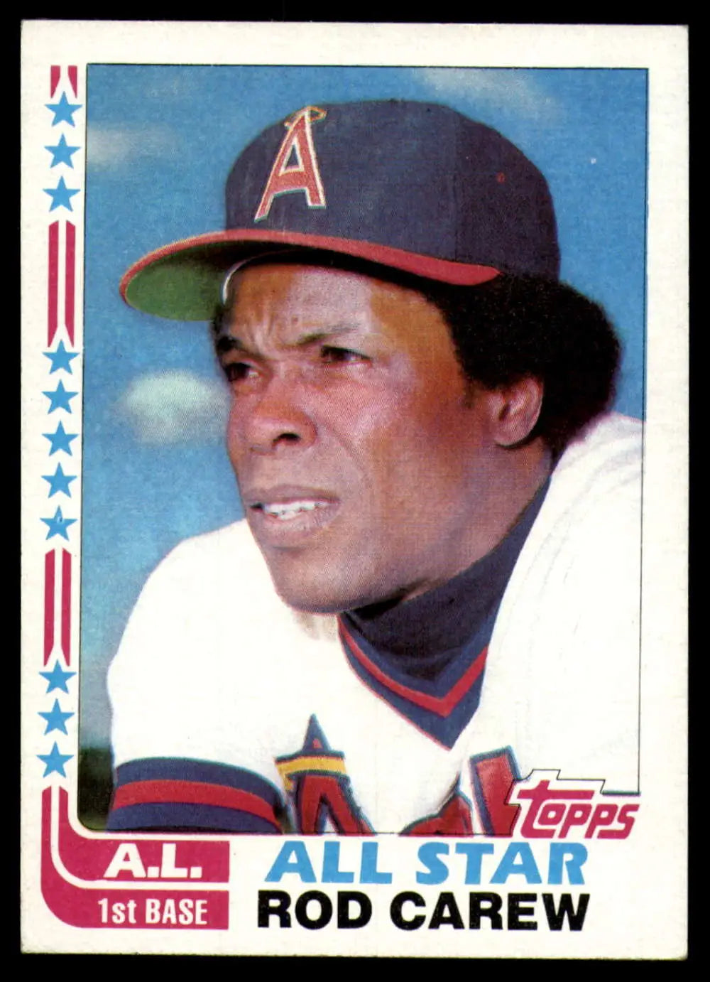 1982 Topps #547 Rod Carew EX Excellent California Angels Baseball Card - Baseball Card Single