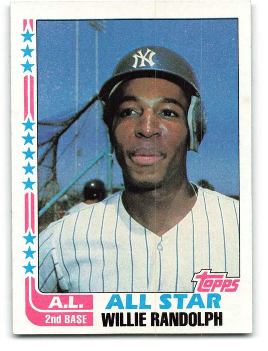 1982 Topps #548 Willie Randolph EX Excellent New York Yankees Baseball Card - Baseball Card Single