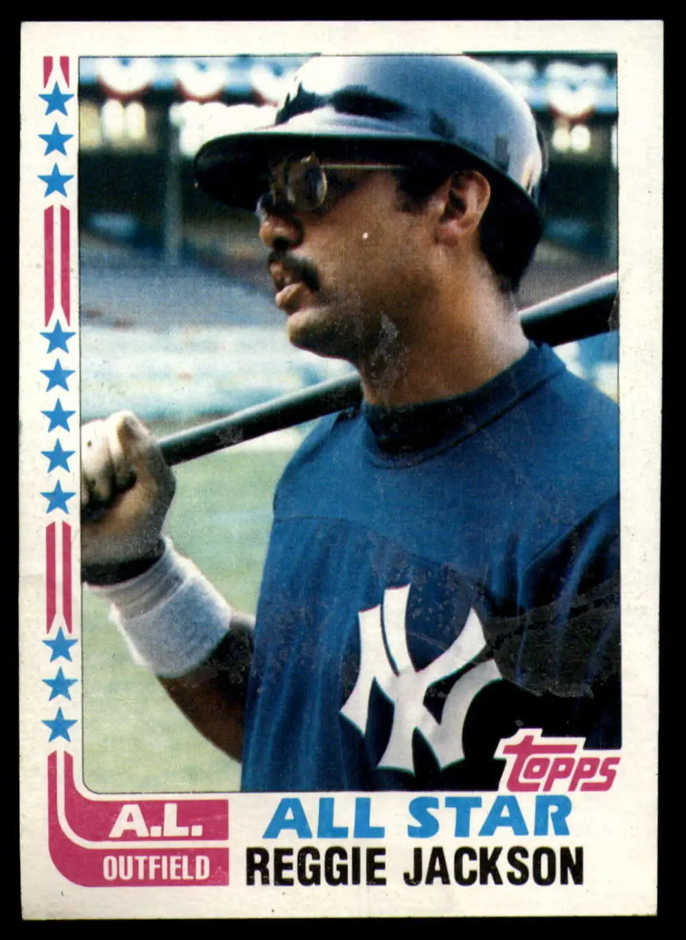 1982 Topps #551 Reggie Jackson EX Excellent New York Yankees Baseball Card - Baseball Card Single