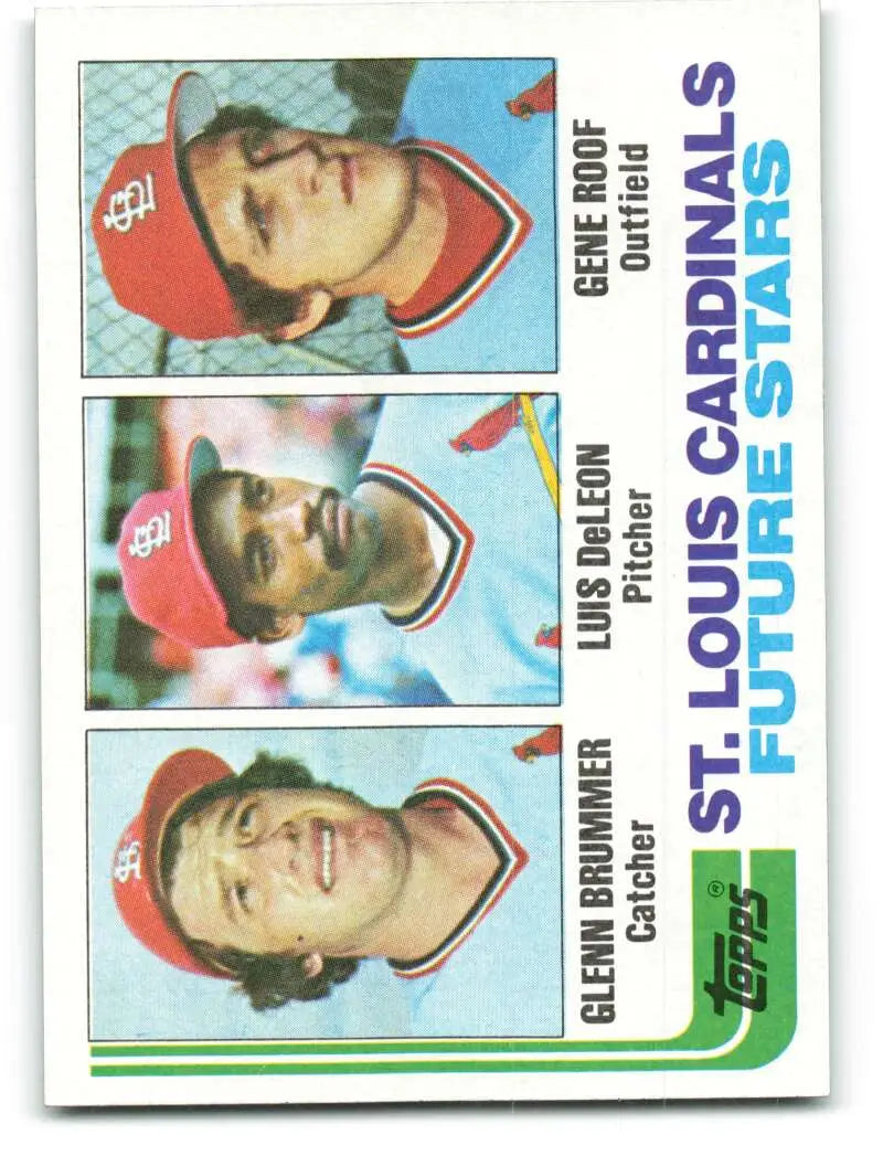 1982 Topps #561 Glenn Brummer/Luis DeLeon/Gene Roof EX Excellent RC Rookie St. Louis Cardinals Baseball Card - Baseball