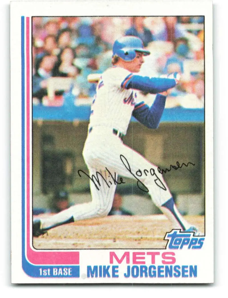 1982 Topps #566 Mike Jorgensen EX Excellent New York Mets Baseball Card - Baseball Card Single