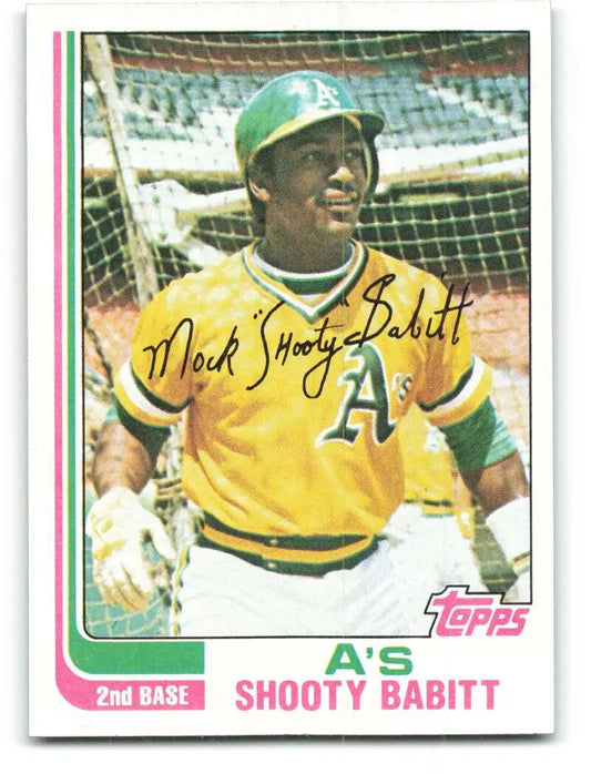 1982 Topps #578 Shooty Babitt EX Excellent RC Rookie Oakland Athletics Baseball Card - Baseball Card Single