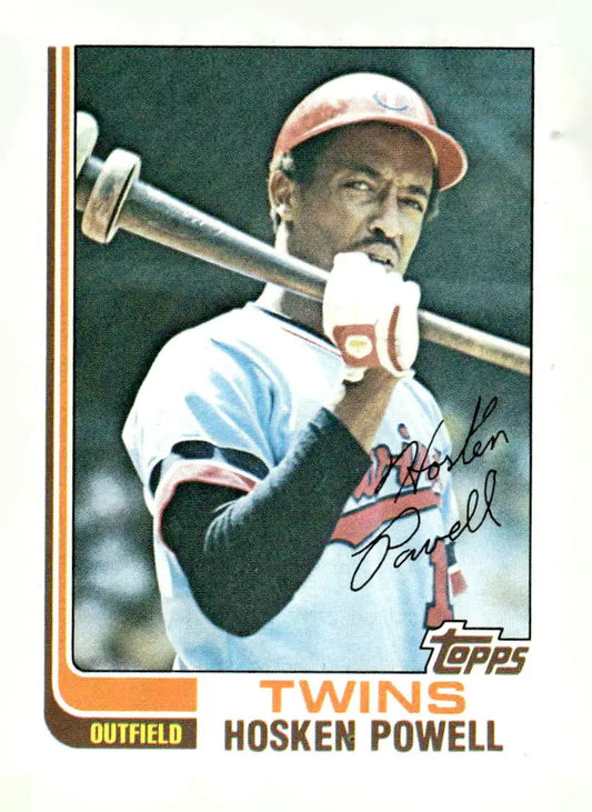 Vintage Hosken Powell baseball card from 1982 Topps #584 featuring Hosken Powell