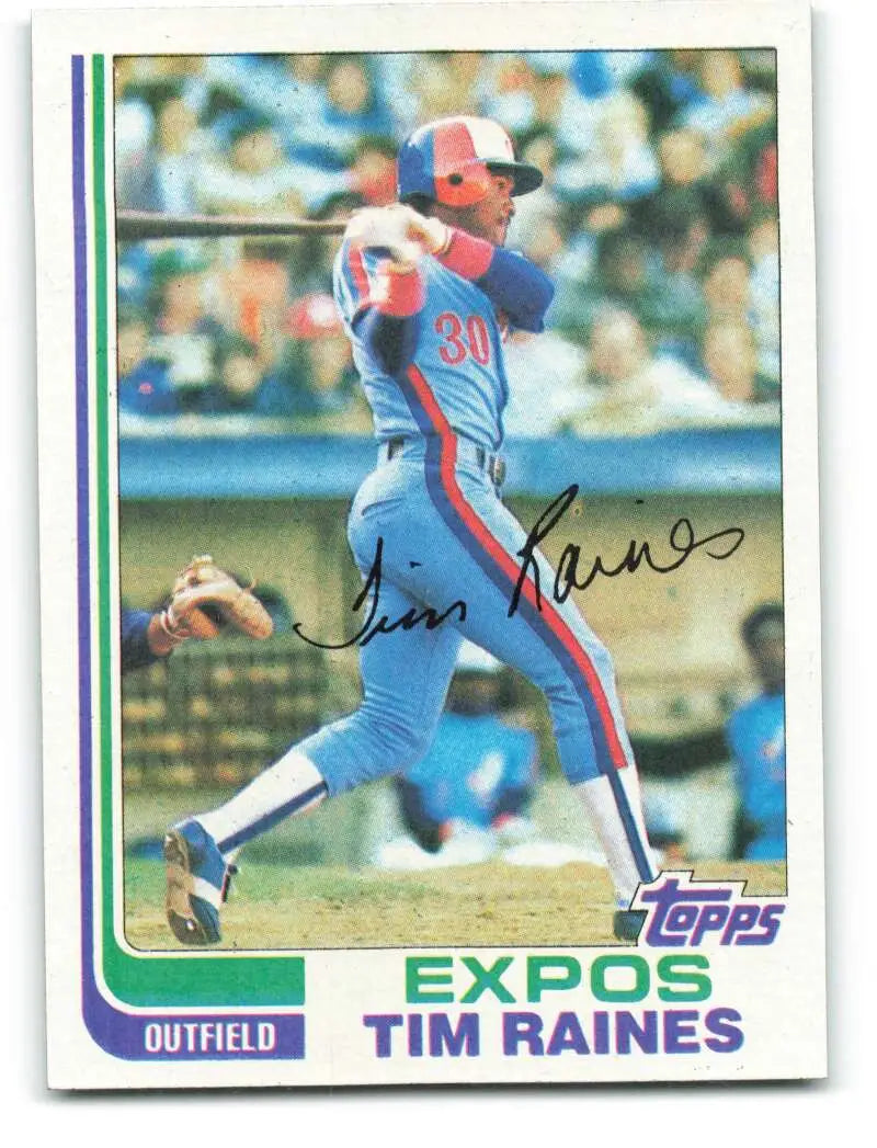 1982 Topps #70 Tim Raines EX Excellent Montreal Expos Baseball Card - Baseball Card Single