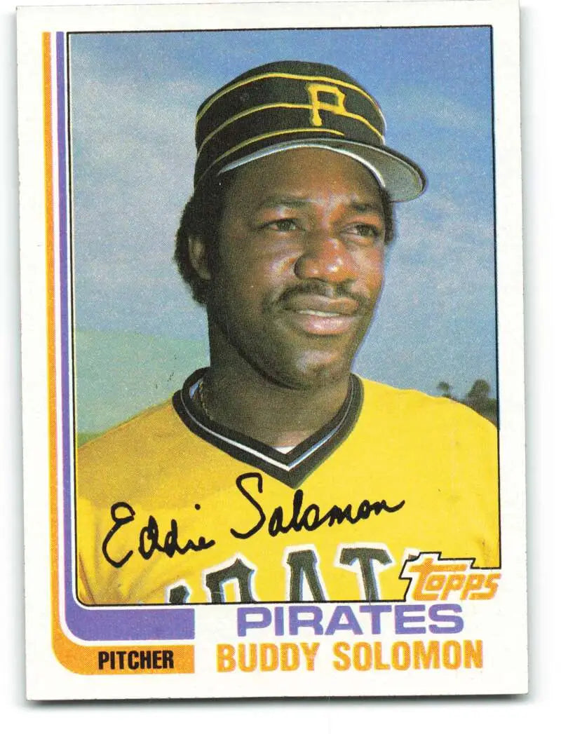 1982 Topps #73 Eddie Solomon EX Excellent Pittsburgh Pirates Baseball Card - Baseball Card Single