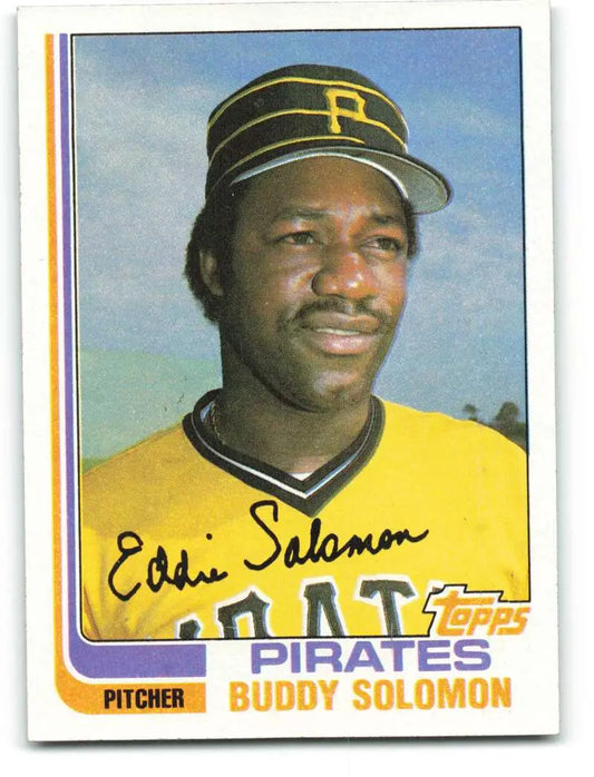 1982 Topps #73 Eddie Solomon EX Excellent Pittsburgh Pirates Baseball Card - Baseball Card Single