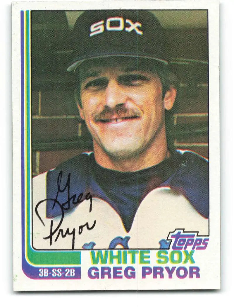1982 Topps #76 Greg Pryor EX Excellent Chicago White Sox Baseball Card - Baseball Card Single