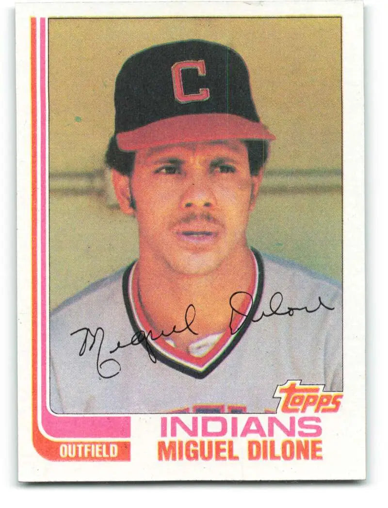 1982 Topps #77 Miguel Dilone EX Excellent Cleveland Indians Baseball Card - Baseball Card Single