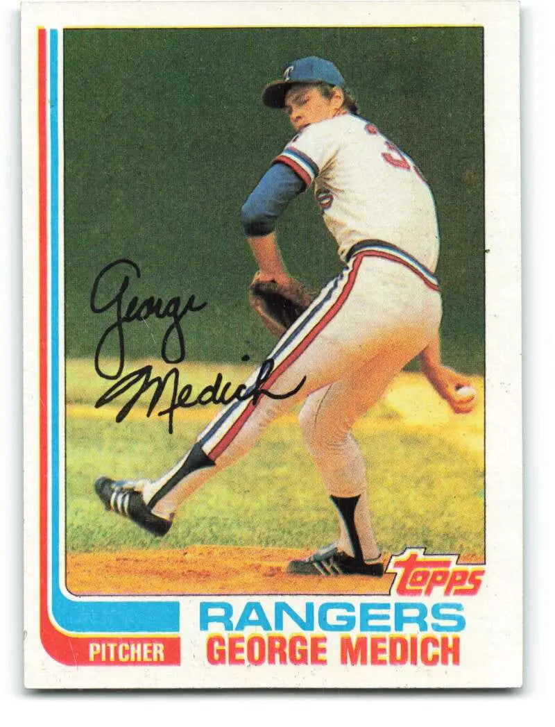 1982 Topps #78 Doc Medich EX Excellent Texas Rangers Baseball Card - Baseball Card Single