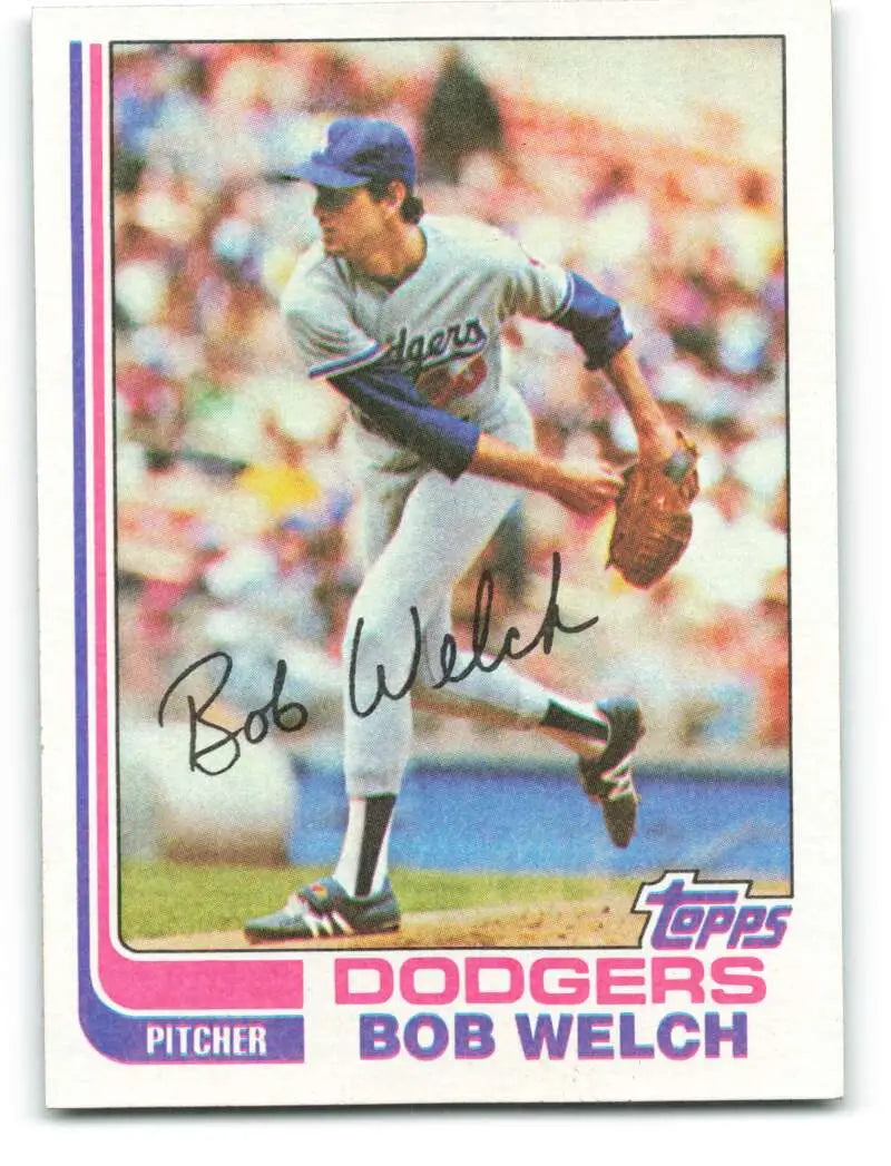 1982 Topps #82 Bob Welch EX Excellent Los Angeles Dodgers Baseball Card - Baseball Card Single