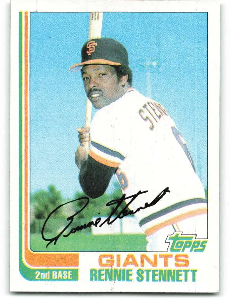 1982 Topps #84 Rennie Stennett EX Excellent San Francisco Giants Baseball Card - Baseball Card Single