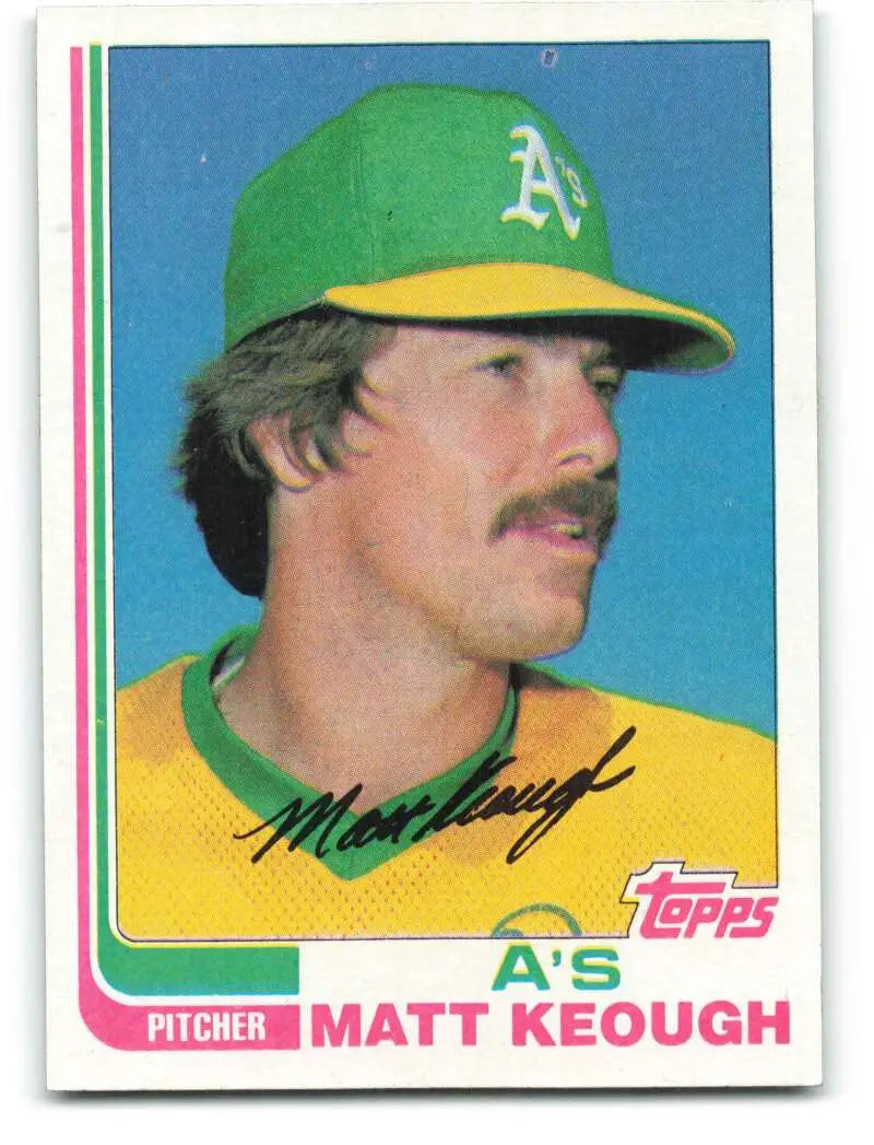 1982 Topps #87 Matt Keough EX Excellent Oakland Athletics Baseball Card - Baseball Card Single