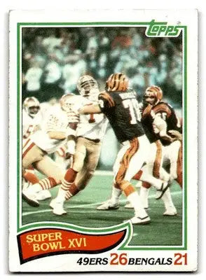 1982 Topps #9 Super Bowl XVI - Football Card Single