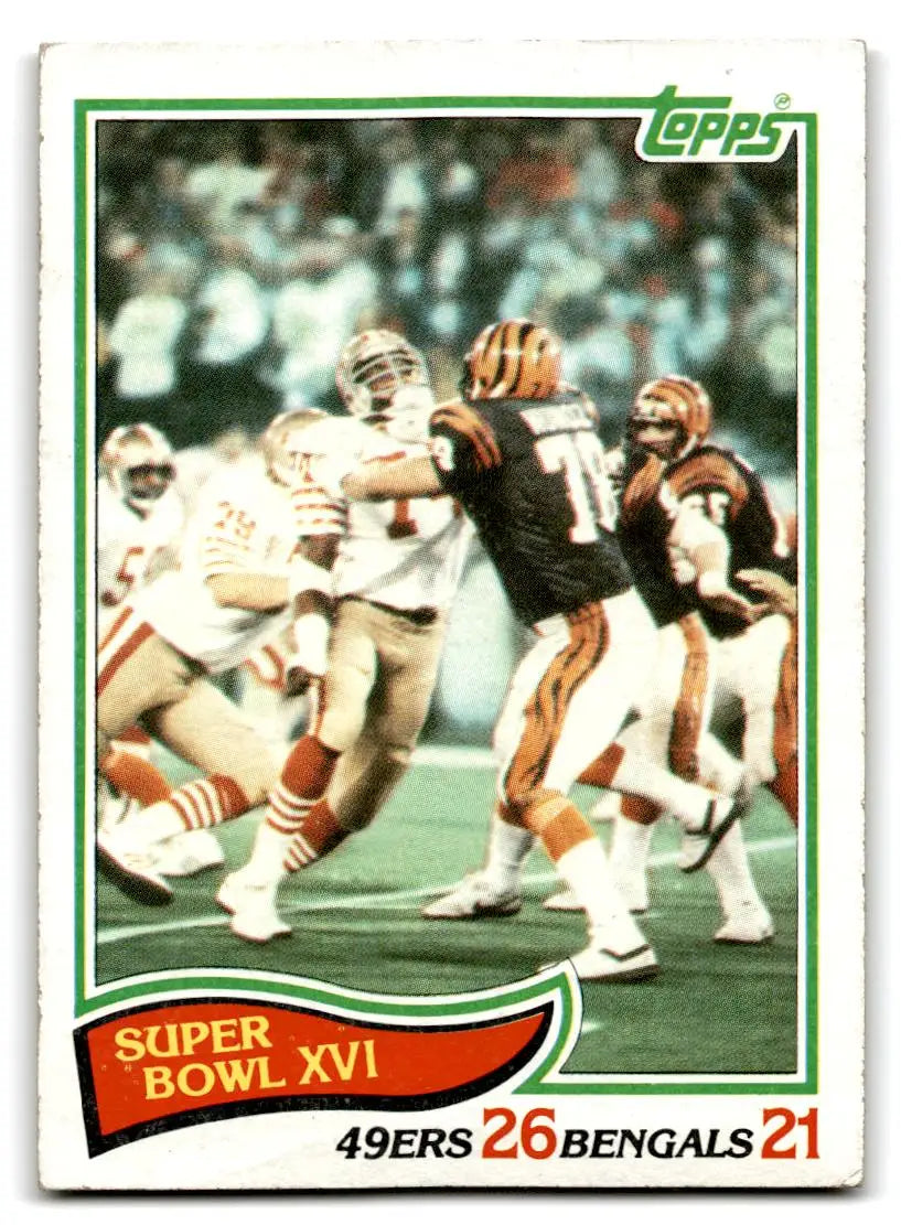 1982 Topps #9 Super Bowl XVI - Football Card Single