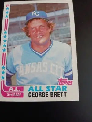 1982 Topps - All-Star George Brett #549. Kansas City Royals. EX-NRMT - Baseball Card Single