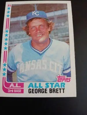 1982 Topps - All-Star George Brett #549. Kansas City Royals. EX-NRMT - Baseball Card Single