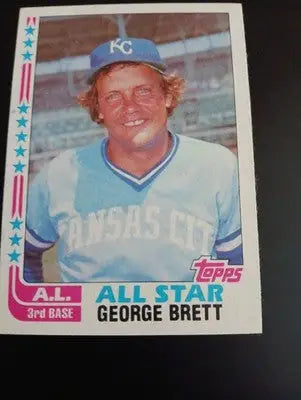 1982 Topps - All-Star George Brett #549. Kansas City Royals. EX-NRMT - Baseball Card Single