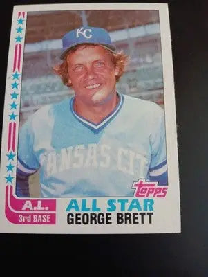 1982 Topps - All-Star George Brett #549. Kansas City Royals. EX-NRMT - Baseball Card Single