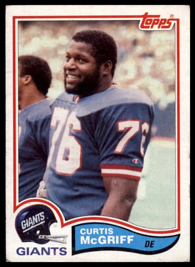 1982 Topps Curtis McGriff Rookie #428 New York Giants Football Card NFL Sports