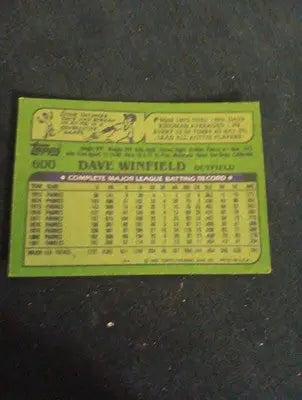 1982 Topps - Dave Winfield #600. NY Yankees. NRMT+ - Baseball Card Single
