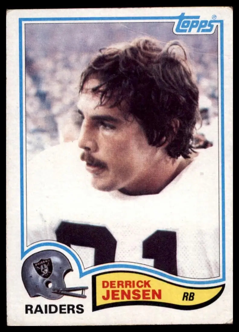 1982 Topps Derrick Jensen Rookie #192 Oakland Raiders Football Card NFL Sports