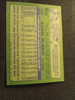 1982 Topps - Eddie Murray #390. Baltimore Orioles. EX - EX+ - Baseball Card Single