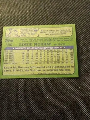 1982 Topps - Eddie Murray #390. Baltimore Orioles. EX - EX+ - Baseball Card Single