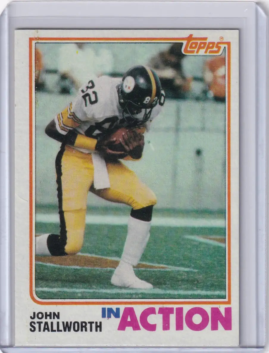 1982 Topps Football John Stallworth Pittsburgh Steelers football card display