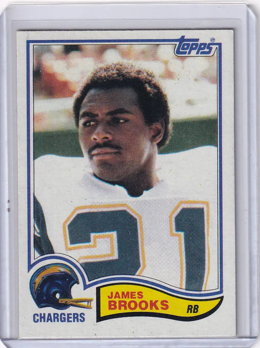 1982 Topps Football James Brooks San Diego Chargers rookie card