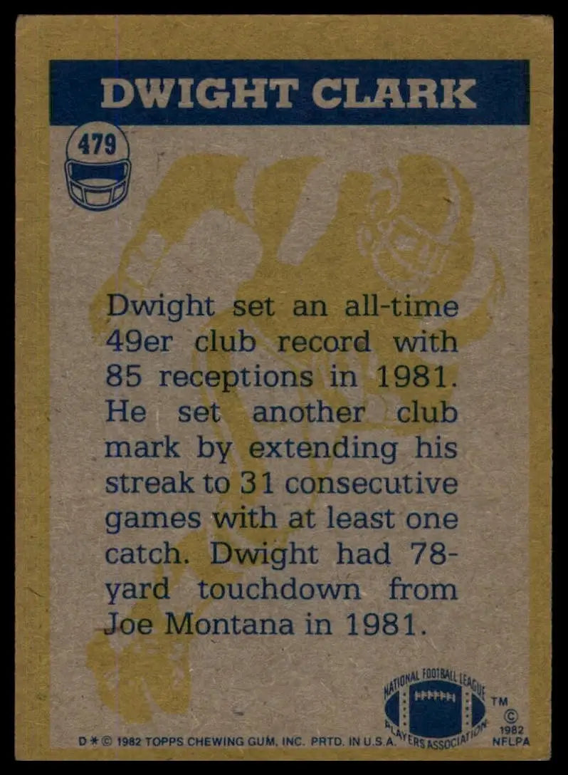 1982 Topps - In Action Dwight Clark #479