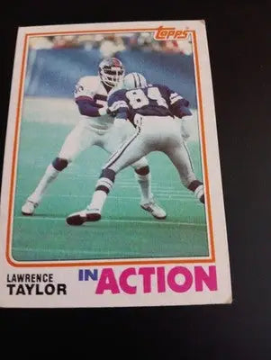 1982 Topps - In Action Lawrence Taylor #435 (RC). New York Giants. EX - Football Card Single