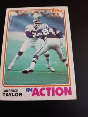 1982 Topps - In Action Lawrence Taylor #435 (RC). New York Giants. EX - Football Card Single