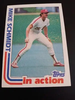 1982 Topps - In Action Mike Schmidt #101. Phillies. NRMT+