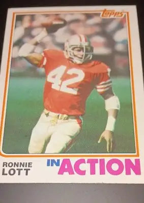 1982 Topps - In Action Ronnie Lott #487 (RC). San Francisco 49ers. NRMT+ - Football Card Single