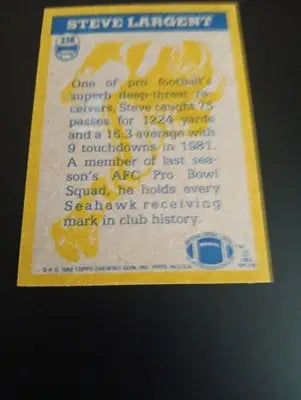 1982 Topps - In Action Steve Largent #250. Seattle Seahawks. EX+ - NRMT - Football Card Single