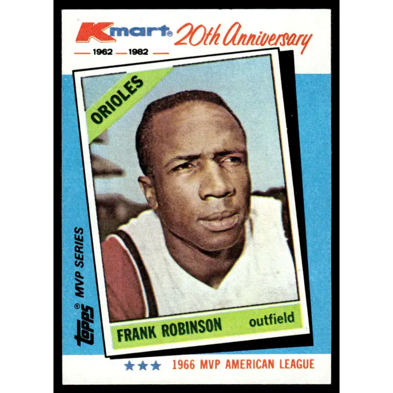 1982 Topps Kmart 20th Anniversary #9 Frank Robinson EX/NM Baltimore Orioles Baseball Card - Baseball Card Single