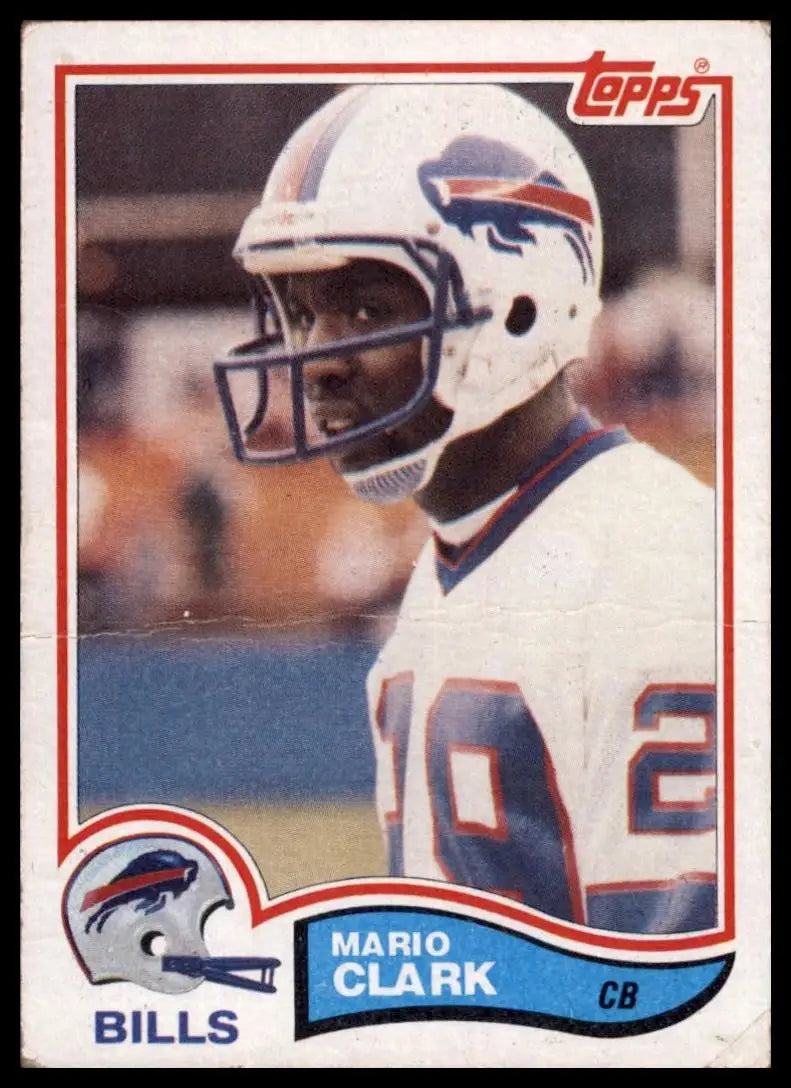 1982 Topps Mario Clark #25 Buffalo Bills Football Card NFL Sports