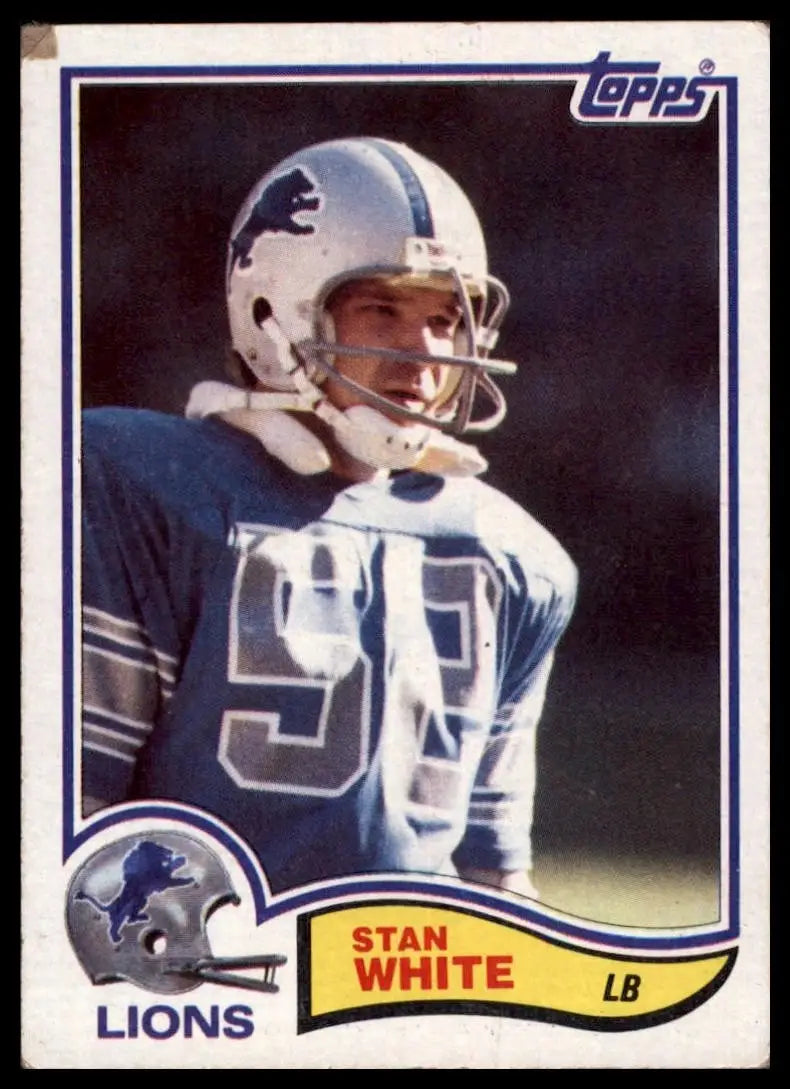 1982 Topps Stan White #353 Detroit Lions Football Card NFL Sports