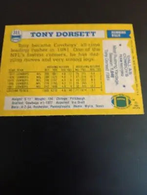 1982 Topps - Tony Dorsett #311. Dallas Cowboys. NRMT+ - Football Card Single