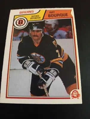 1983-84 O-Pee-Chee - Ray Bourque #45. Boston Bruins. EX+ - Hockey Card Single