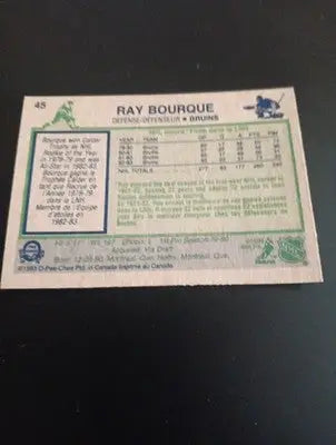 1983-84 O-Pee-Chee - Ray Bourque #45. Boston Bruins. EX+ - Hockey Card Single